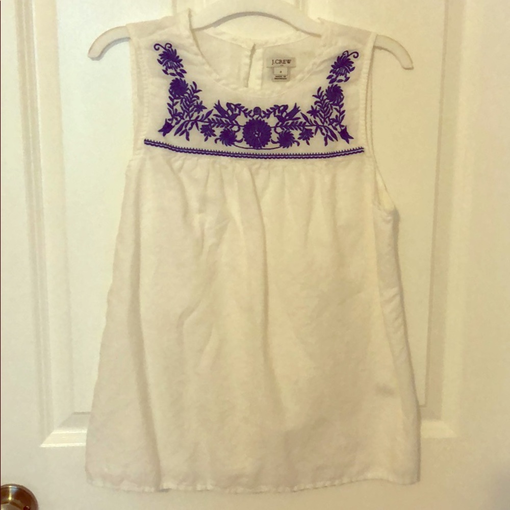 Pretty embroidered J.Crew tank
